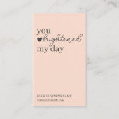 Peach Modern Script QR-code, dank u Visitekaartje (Voorkant)