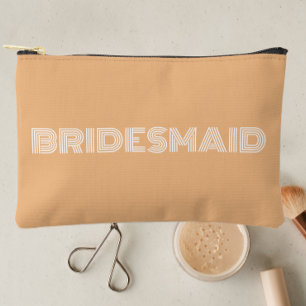Peach Moderne Typografie Bruidsmeisje Etui