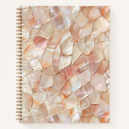 Peach Moeder van Pearl Mosaic Spiral Notitieboek