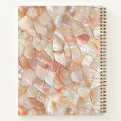 Peach Moeder van Pearl Mosaic Spiral Notitieboek (Achterkant)