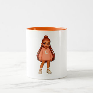 Peach Moon Hoodie Fashion Doll Mug Tweekleurige Koffiemok
