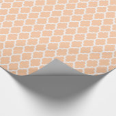 Peach Moroccan Quatrefoil Pattern #4 Cadeaupapier (Hoek)