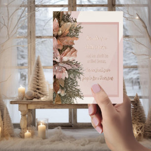 Peach Nativity Christmas Folie Post Kaart