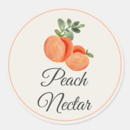 Peach Nectar Mimosa Bar Bottle Ronde Sticker