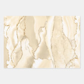 Peach nuances agate feuilles papier d'emballage (Devant)