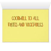 Peach on Earth Funny Christmas Pun Card (Intérieur Horizontal (Bas))