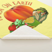 Peach on Earth Funny Kerstmis Sherpa Deken (3/4)