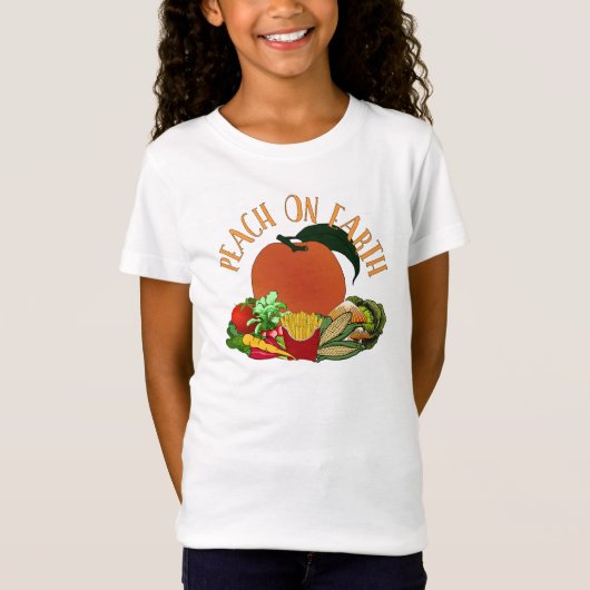 Peach on Earth Funny Kerstmis T-shirt (Voorkant)
