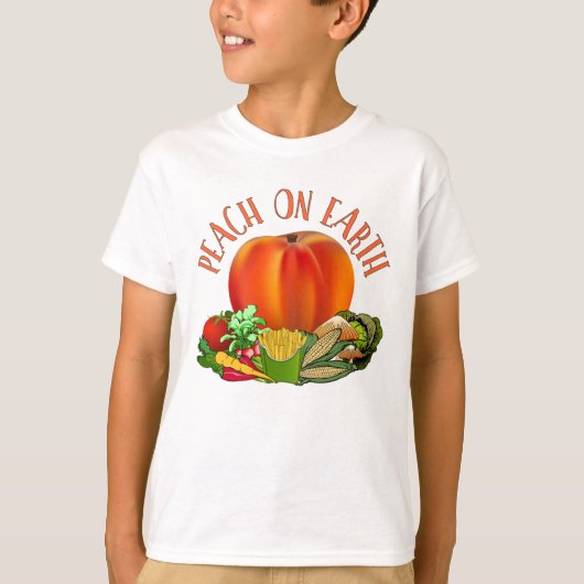 Peach on Earth Funny Kerstpun T-Shirt (Voorkant)