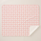 Peach Orange Checks Sherpa Deken (Voorkant (horizontaal))