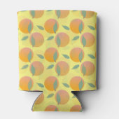 Peach Oranje Fruit Pattern roze Blikjeskoeler (Achterkant)