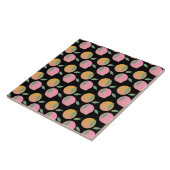 Peach Oranje Fruit Pattern roze Tegeltje (Zijkant)