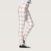 Peach Oranje Gingham Women's Leggings (Rechts)