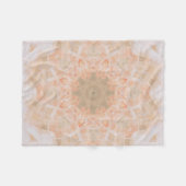 Peach Oranje Mandala Fleece Deken (Voorkant (Horizontaal))