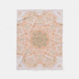 Peach Oranje Mandala Fleece Deken