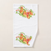 'Peach Paradise' op een badkamerhanddoekset Bad Handdoek (Handdoek)
