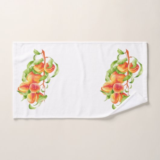 'Peach Paradise' op een badkamerhanddoekset Bad Handdoek (Handdoek)