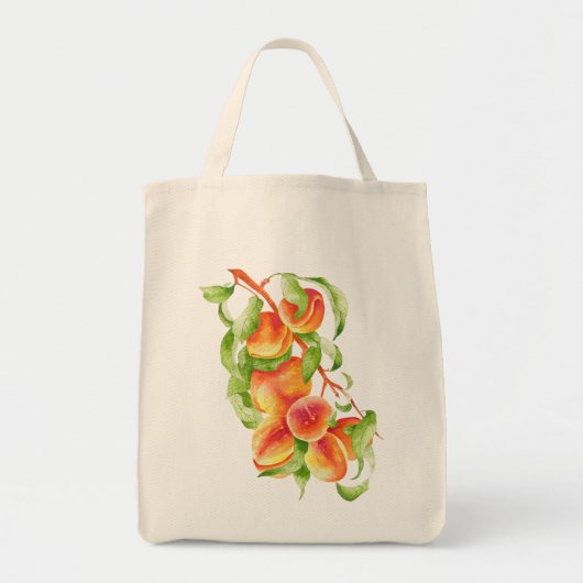 'Peach Paradise' op een boodschappentas Tote Bag (Voorkant)
