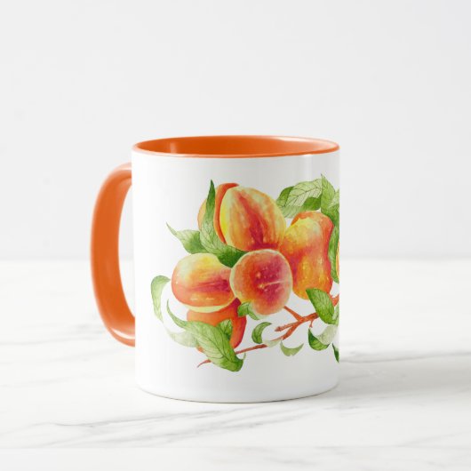 'Peach Paradise' op een Combo Mok (I) (Voorkant links)