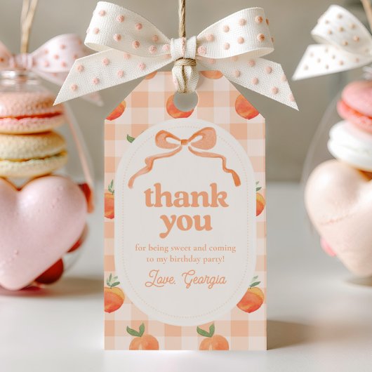 Peach Party geeft de voorkeur aan Labels Cadeaulabel