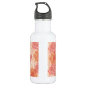 Peach pastel  roos patroon waterfles  (Achterkant)