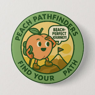 Peach Pathfinders Vind Je Pad Ronde Button 7,6 Cm