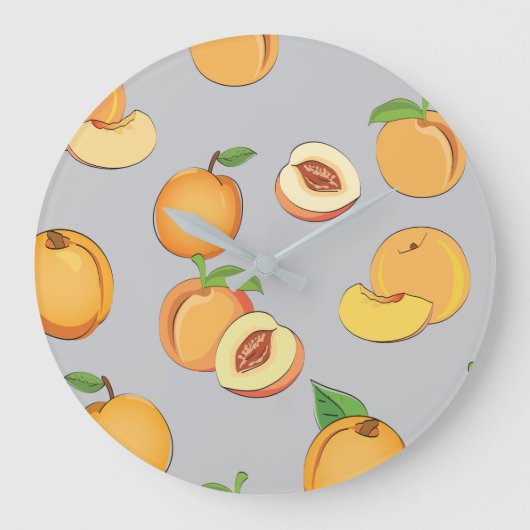 Peach Patroon 6 Grote Klok (Voorkant)