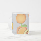 Peach Patroon 6 Matglas Koffiemok (Voorkant links)