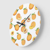 Peach Patroon Grote Klok (Hoek)