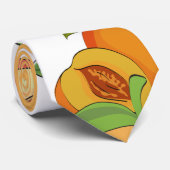 Peach Patroon Stropdas (Opgerold)