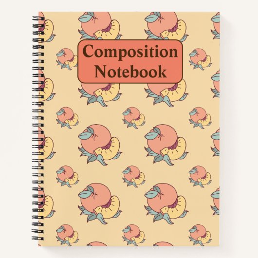 Peach Pattern Composition Notitieboek (Voorkant)