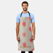 Peach Pattern Kitchen Apron – Peach State Style Schort (Gedragen)