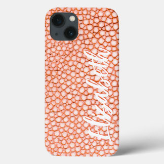 Peach Pattern Personalized iPhone 13 Hoesje