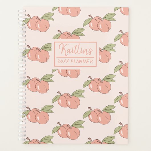  Peach Pattern Personalized Planner (Voorkant)