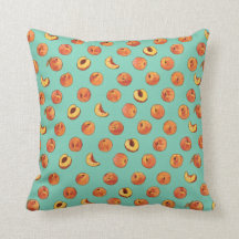 Peach Pattern Polyester Sierkussen 16 x 16 inch