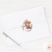 Peach Peonies et Sticker Rose Merci (Enveloppe)