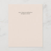 Peach Peonies Sage Floral budget Weddenschap (Achterkant)