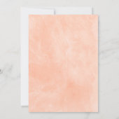 Peach peonies Waterverf Flowers Girl Baby shower Kaart (Achterkant)