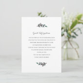 Peach Peonies Wedding Insert Informatiekaartje (Staand voorkant)
