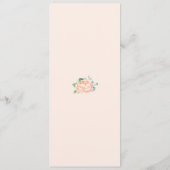 Peach Peony Aquarelle Menus Fleur (Dos)
