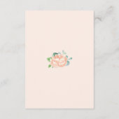 Peach Peony Bruiloft Informatie Kaarten (Achterkant)