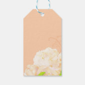 Peach Peony Floral Wedding Bedankt Cadeaulabel (Achterkant)