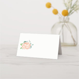 Peach Peony Flower Blond Cartes de lieu