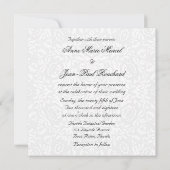Peach phalaenopsis Orchids and Lace Wedding Invite Kaart (Achterkant)