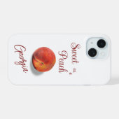 Peach Phone Case iPhone 15 Hoesje (Achterkant horizontaal)