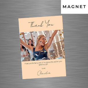 Peach photo merci carte magnétique