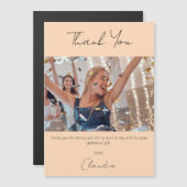 Peach photo merci carte magnétique (Devant / Derrière)