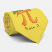 Peach Pi Cute Math Enseignant Pi Day Cravate mascu (Roulé)