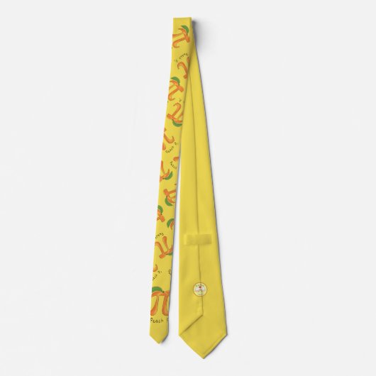 Peach Pi Cute Math Enseignant Pi Day Cravate mascu (Dos)