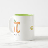 Peach Pi Cute Math Pi Day Café Mug (Devant gauche)
